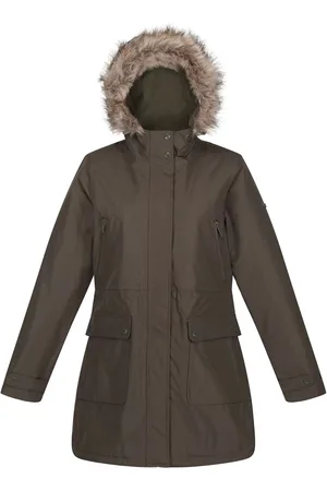 Regatta Womens/Ladies Sabinka Faux Fur Trim Parka (Dark ) - Size 8 UK