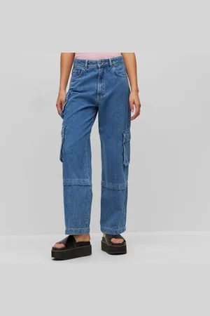 HUGO BOSS Womens Gashia Relaxed-Fit Jeans in Denim - Size 27W/32L
