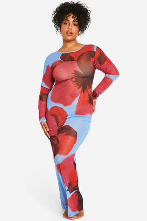 Boohoo Womens Plus Floral Maxi Beach Dress - - Size 24 UK
