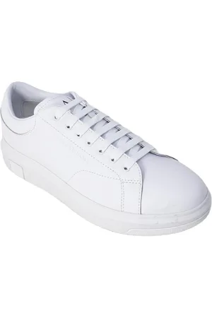 Armani Exchange Mens Lace-Up Leather Sneakers in - Size EU 42
