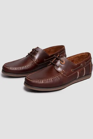 Barbour Wake Mens Boat Shoes - material_leather1 - Size UK 9
