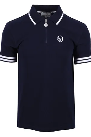 Sergio Tacchini Mens New Iceberg Zip Polo /white - Size Large