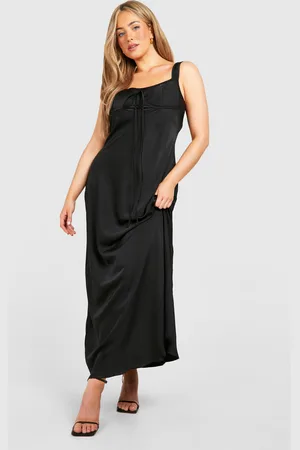Boohoo Womens Plus Satin Slip Midaxi Dress - - Size 26 UK