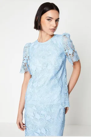 Oasis Womens Premium Scallop Lace Top - - Size 12 UK