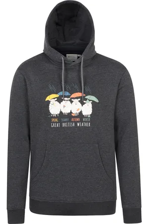 Mountain Warehouse Mens Great British Weather Overhead Hoodie - Size Small
