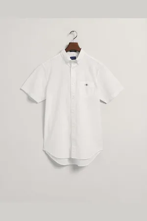 GANT Mens Regular Cotton Linen Short Sleeve Shirt - - Size X-Large