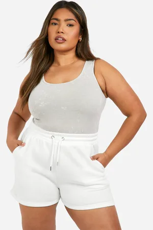 Boohoo Womens Plus Washed Rib Scoop Vest - - Size 26 UK