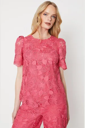 Oasis Womens Premium Scallop Lace Top - - Size 8 UK
