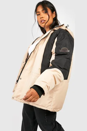 Boohoo Womens Plus Arm Detail Hooded Parka Coat - - Size 18 UK