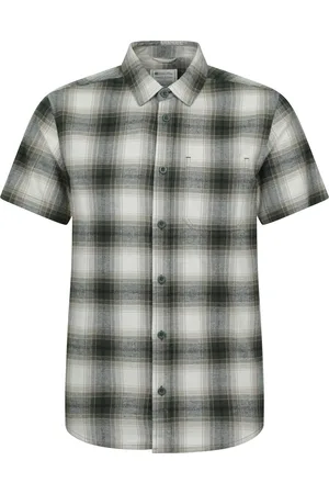 Mountain Warehouse Mens Trace Flannel Short-Sleeved Shirt Cotton - Size 2XL