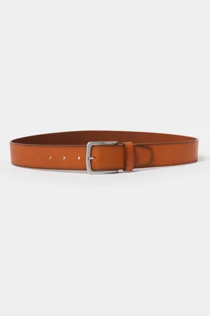 HUGO BOSS Mens Jor-V Italian-Leather Belt With Logo-Engraved Buckle - - Size 36 inches