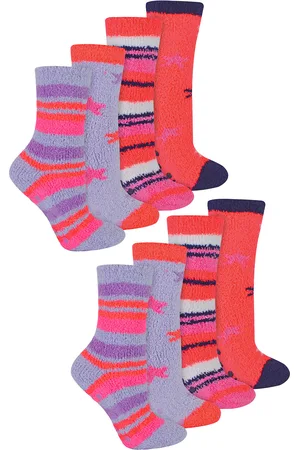 Sock Snob 8 Pairs Girls Fluffy Bed Socks