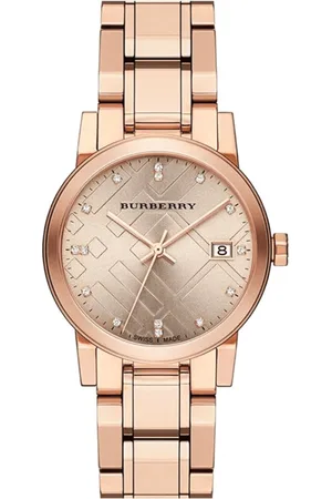 Burberry Diamond Check Stamped WoMens Watch - Stainless Steel - One Size