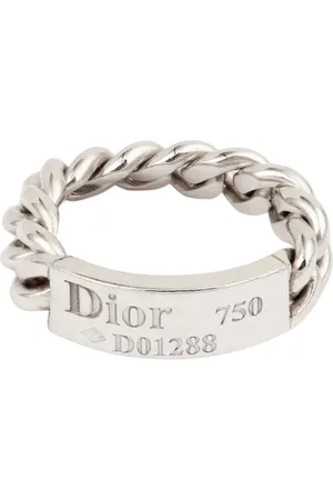 Dior Pre-owned Womens Gourmette Ring in 18K White Gold - - One Size