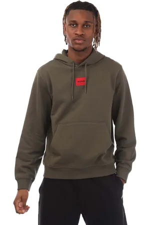 HUGO BOSS Mens Daratschi Logo Label Hoodie in Cotton - Size X-Small