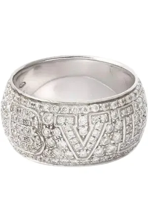 Bvlgari Pre-owned Womens Monologo Ring in 18K White Gold - - One Size