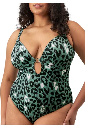 Elomi Womens Jungle Bay Non Wired Swimsuit - Polyamide - Size 38G-GG