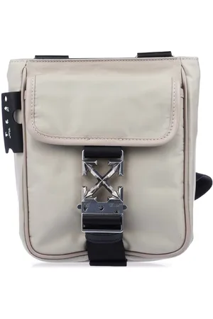 OFF-WHITE Mens Accessories Off White Arrow Tuc Nylon Small Crossbody Bag in Beige - - One Size