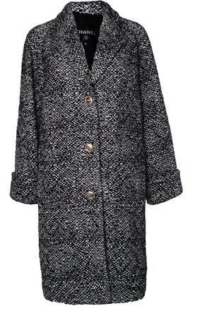 CHANEL Pre-owned Womens Wool tweed sequinned coat - - Size EU 36 (Womens)