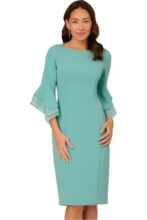 Adrianna Papell Womens Knit Crepe Tiered Sleeve Dress - - Size 6 UK