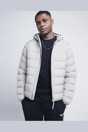 River Island Mens Puffer Jacket Quilted Hooded - Size X-Small