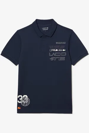 Lacoste Unisex Mens Sport x Théo Curin Piqué Polo Shirt in Denim - Size Medium