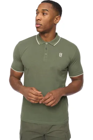 Crosshatch Mens Utilate Polo Shirt (Thyme) - Cotton - Size Medium
