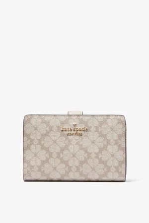 Kate Spade Womens Flower Pvc Medium Compact Bifold Wallet - - One Size