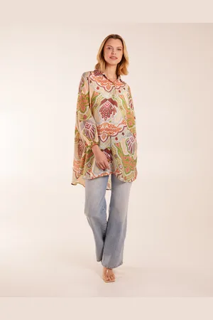 Blue Vanilla Womens Abstract Print Shirt - - One Size