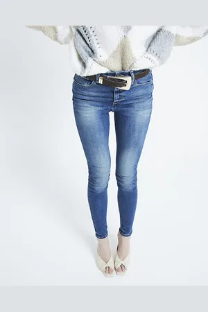 River Island Womens Super Skinny Jeans Denim High Rise Cotton - Size 8 Short