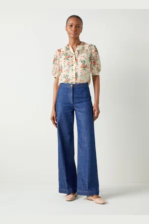 LK Bennett Womens Flora Woven Tops, - Size 20 UK