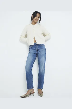 River Island Womens Slim Fit Jeans Petite High Waisted Cotton - Size 16 Extra Short (UK Womens)