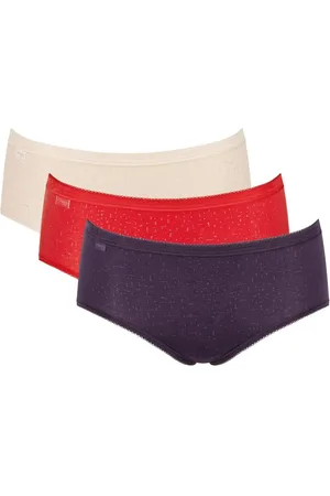 Sloggi Womens Basic+ Midi 3 Pack Briefs - Polyamide - Size X-Large