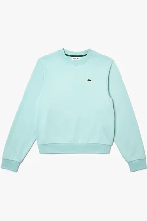 Lacoste Womens Relaxed Fit Fleece Crewneck Sweatshirt in Polycotton - Size 6 UK