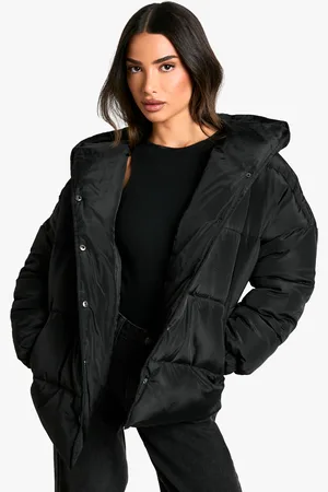 Boohoo Womens Petite Hooded Padded Coat - - Size 12 UK