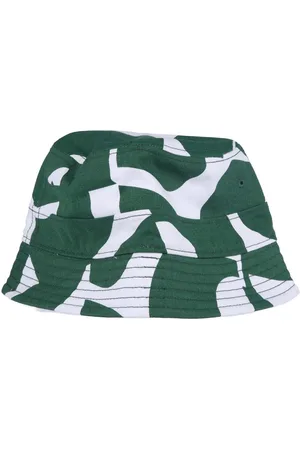 Lacoste Unisex Accessories Allover Print Reversible Bucket Hat in White - Cotton - Size Small