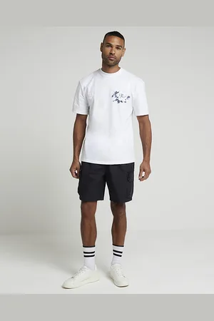 River Island Mens T-Shirt Short Sleeve Regular Fit Cotton - Size X-Large