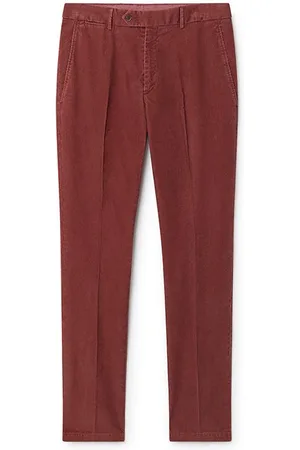 Hackett Mens Corduroy Chinos in Port - - Size 28 (Waist)