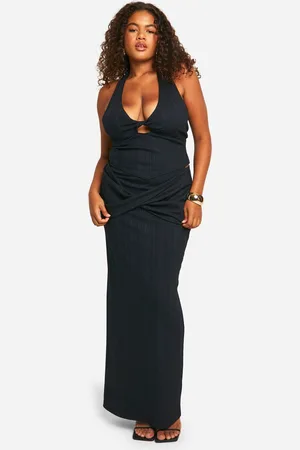 Boohoo Womens Plus Twist Front Top & Skirt Co Ord - - Size 28 UK
