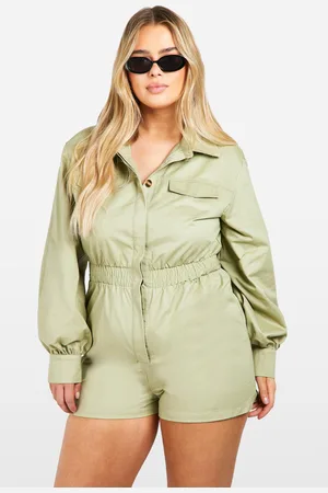 Boohoo Womens Plus Utility Long Sleeved Playsuit - - Size 20 UK