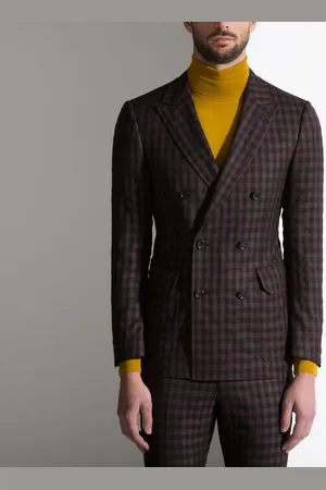Bally Mens Gingham Blazer in Wool - Size Small