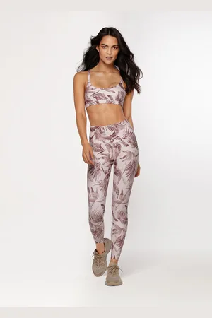 LORNA JANE Womens Vintage Palm Ankle Biter Leggings in Print - - Size Small