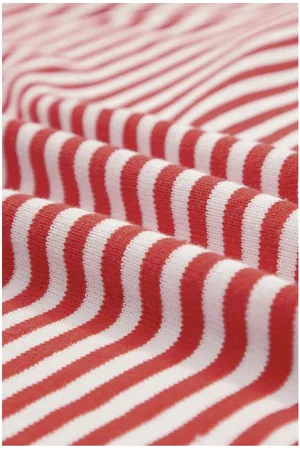 Azura Exchange Womens Fiery Contrast Trimmed Striped Drop Shoulder Sweater Cotton - Size Medium