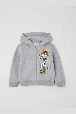 Roberto Cavalli Baby Boys Hoodie in Marl Cotton - Size 1Y