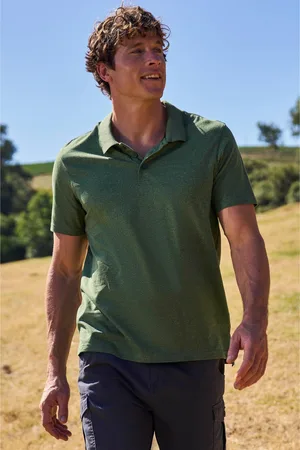 Mountain Warehouse Mens Cordyline Textured Polo Shirt - Size Small