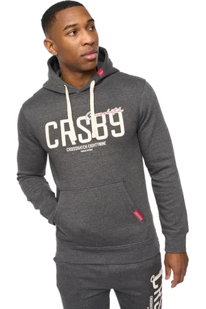Crosshatch Mens Ellsworth Hoodie ( Marl) - Size Medium