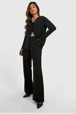 Boohoo Womens Fit & Flare Tailored Trousers - - Size 10 UK