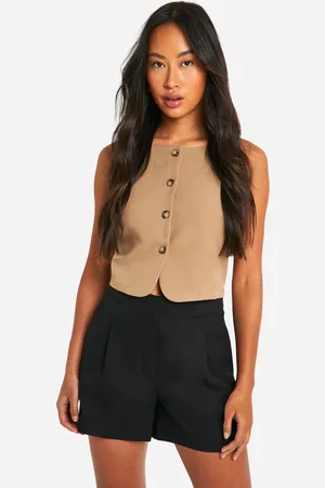 Boohoo Womens Mock Horn Square Neck Waistcoat - - Size 16 UK