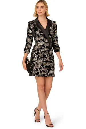 Adrianna Papell Womens Velvet Blazer Short Dress in - Size 18 UK