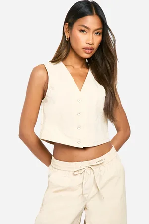 Boohoo Womens Nylon Crop Waistcoat - - Size 12 UK
